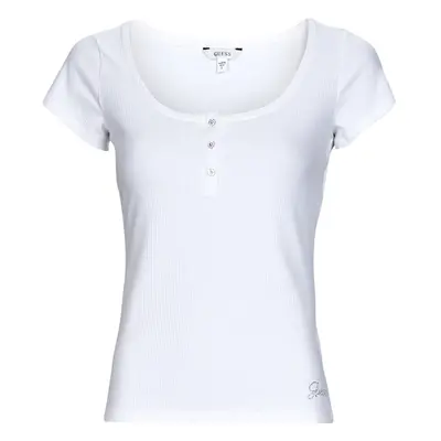 Guess ES SS KARLEE JEWEL BTN HENLEY Bílá