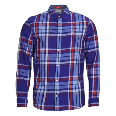 Tommy Jeans TJM CLSC ESSENTIAL CHECK SHIRT Tmavě modrá