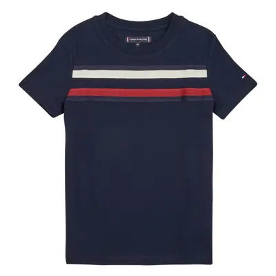 Tommy Hilfiger GLOBAL STRIPE TEE S/S Tmavě modrá