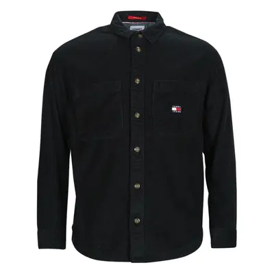 Tommy Jeans TJM CASUAL CORDUROY OVERSHIRT Černá