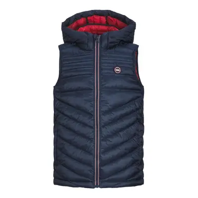 Jack & Jones JJEHERO BODYWARMER HOOD Tmavě modrá