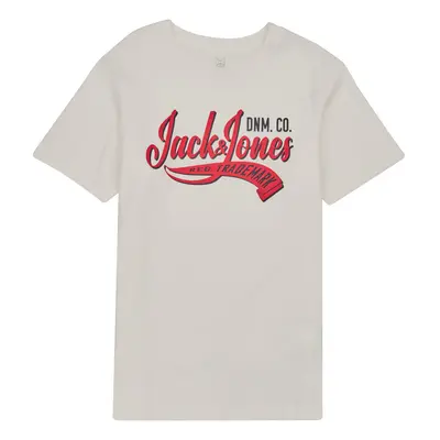 Jack & Jones JJELOGO TEE SS NECK 2 COL JNR Bílá