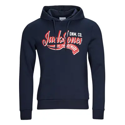 Jack & Jones JJELOGO SWEAT HOOD 2 COL 23/24 Tmavě modrá