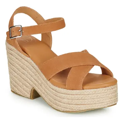 Superdry HIGH ESPADRILLE SANDAL Hnědá