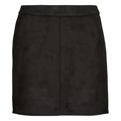 Vero Moda VMDONNADINA FAUXSUEDE SHORT SKIRT NOOS Černá