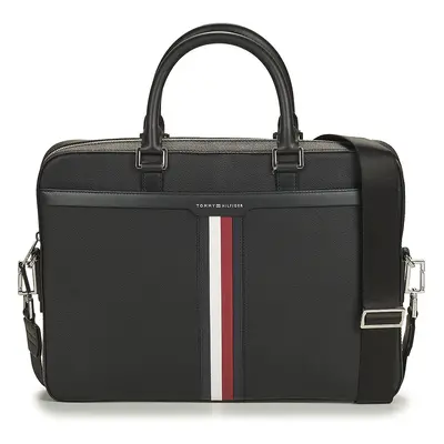 Tommy Hilfiger TH COATED CANVAS COMPUTER BAG Černá