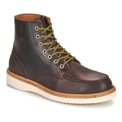 Selected SLHTEO NEW LEATHER MOC-TOE BOOT Hnědá