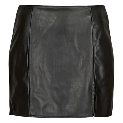 Only ONLLENI FAUX LEATHER SLIT SKIRT PNT Černá