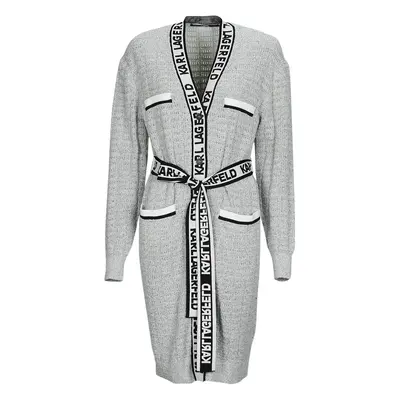 Karl Lagerfeld FEMININE BOUCLE CARDIGAN Šedá