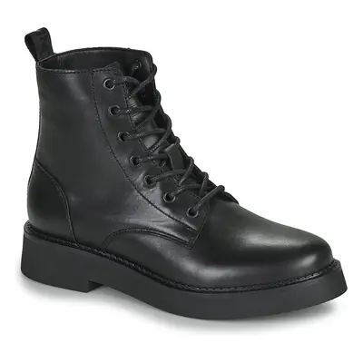 Tommy Jeans TJW LACE UP FLAT BOOT Černá