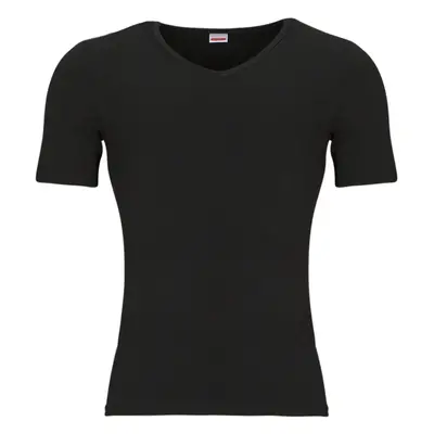 Damart CLASSIC SHORT SLEEVE V-NECK T SHIRT GRADE 3 Černá