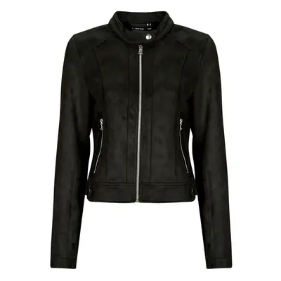 Vero Moda VMJOSE MARI SHORT FAUX SUEDE JACKET BOOS Černá