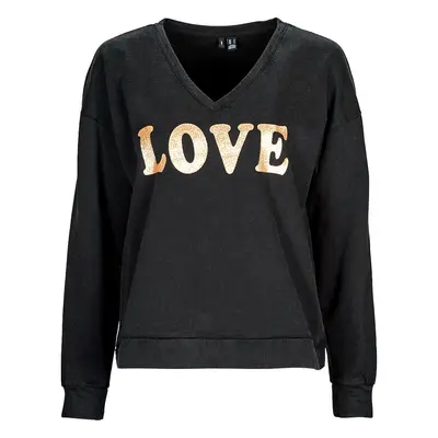 Vero Moda VMCAROLA L/S SWEAT JRS BTQ Černá