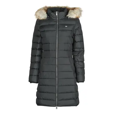 Tommy Jeans TJW ESSENTIAL HOODED DOWN COAT Černá