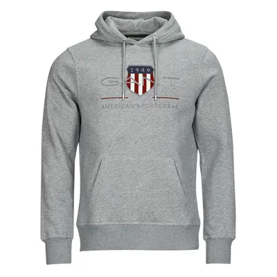 Gant REG SHIELD HOODIE Šedá