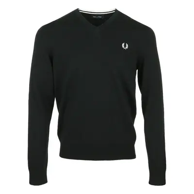 Fred Perry Classic V Neck Jumper Černá