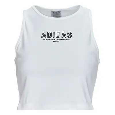 adidas Crop Top WHITE Bílá