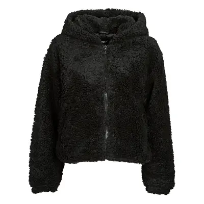 Only ONLELLIE SHERPA HOODED JACKET CC OTW Černá