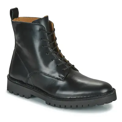 Selected SLHRICKY LEATHER LACE-UP BOOT Černá