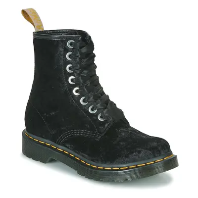 Dr. Martens VEGAN 1460 BLACK VELVET Černá