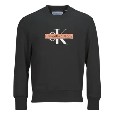 Calvin Klein Jeans MONOLOGO STENCIL CREW NECK Černá