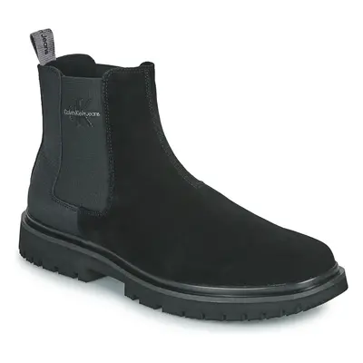 Calvin Klein Jeans EVA MID CHELSEA BOOT SUEDE Černá