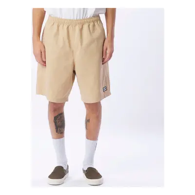 Obey Easy relaxed twill short Béžová