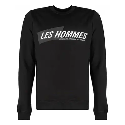 Les Hommes LLH401-758P | Round Neck Sweater Černá