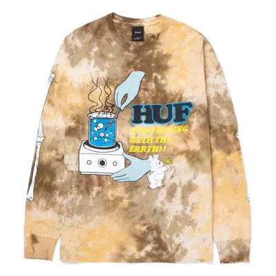 Huf T-shirt mess tiedye ls Hnědá