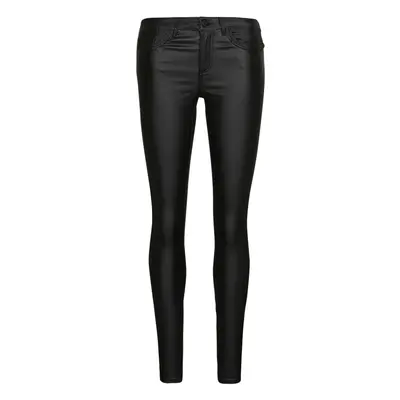 Vero Moda VMALIA MR SKINNY SHAPE COATED PANTS NOOS Černá