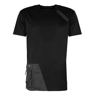 Les Hommes LKT152 703 | Oversized Fit Mercerized Cotton T-Shirt Černá