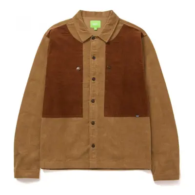 Huf Chemise marina box overshirt Hnědá