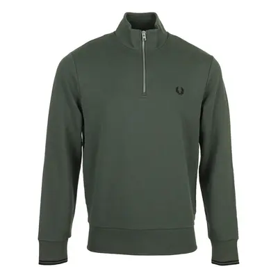 Fred Perry Half Zip Sweatshirt Zelená