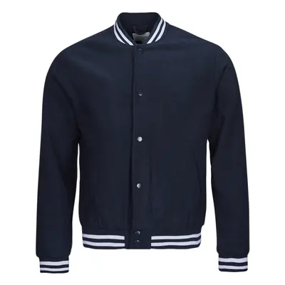 Jack & Jones JJZAC WOOL BOMBER Tmavě modrá