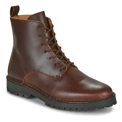 Selected SLHRICKY LEATHER LACE-UP BOOT Hnědá