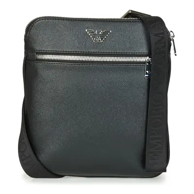 Emporio Armani BUSINESS FLAT MESSENGER BAG Černá