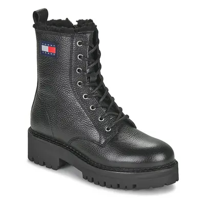 Tommy Jeans TJW URBAN BOOT TUMBLED LTR WL Černá