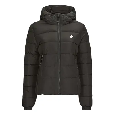 Superdry HOODED SPIRIT SPORTS PUFFER Černá