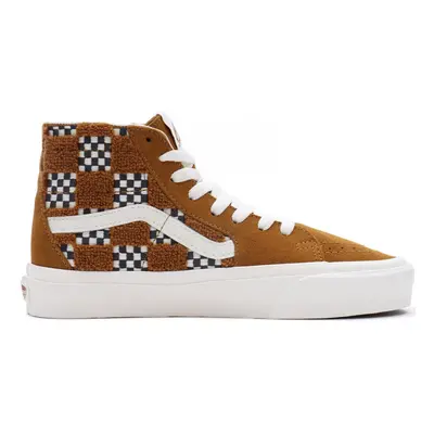 Vans Sk8-hi tapered tufted check Hnědá