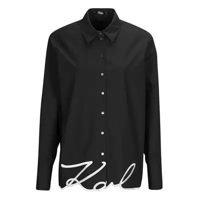 Karl Lagerfeld KARL HEM SIGNATURE SHIRT Černá