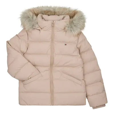 Tommy Hilfiger ESSENTIAL DOWN FUR HOOD JACKET Béžová