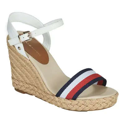 Tommy Hilfiger SHIMMERY RIBBON HIGH WEDGE Bílá