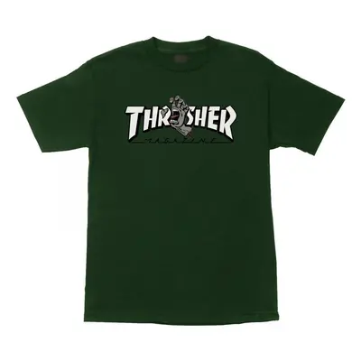 Santa Cruz T-shirt thrasher screaming logo ss Zelená