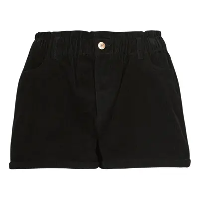 Only ONLCUBA-FLORA HW PB CORD SHORTS PNT Černá