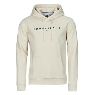 Tommy Jeans TJM REG LINEAR LOGO HOODIE EXT Béžová