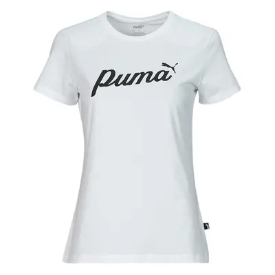 Puma ESS+ BLOSSOM SCRIPT TEE Bílá