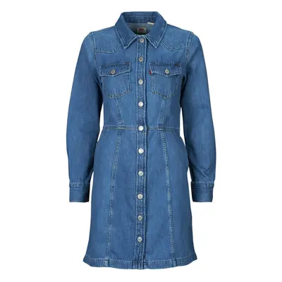 Levis FLYNN WESTERN CORE DRESS Modrá