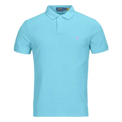 Polo Ralph Lauren POLO COUPE DROITE EN COTON BASIC MESH Modrá