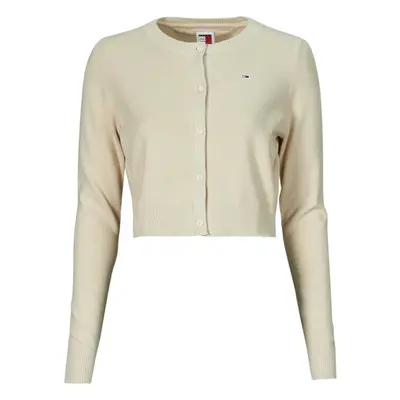 Tommy Jeans TJW CRP ESSENTIAL CARDIGAN Béžová