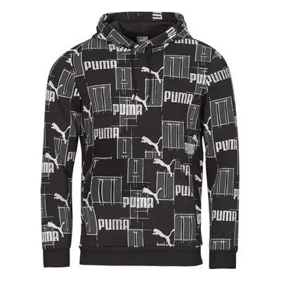 Puma ESS+ LOGO LAB AOP HOODIE FL Černá